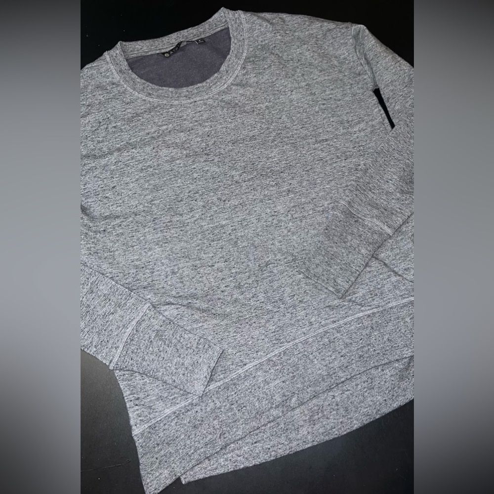 Athleta Women's Gray Coaster Luxe Crew Neck Long Sleeve Sweatshirt Siz Small EUC